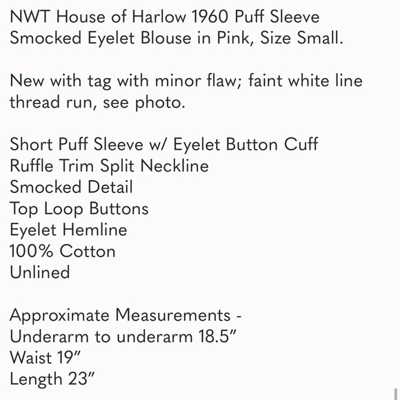 Revolve House of Harlow Blouse Pink Small - Picture 12 of 16